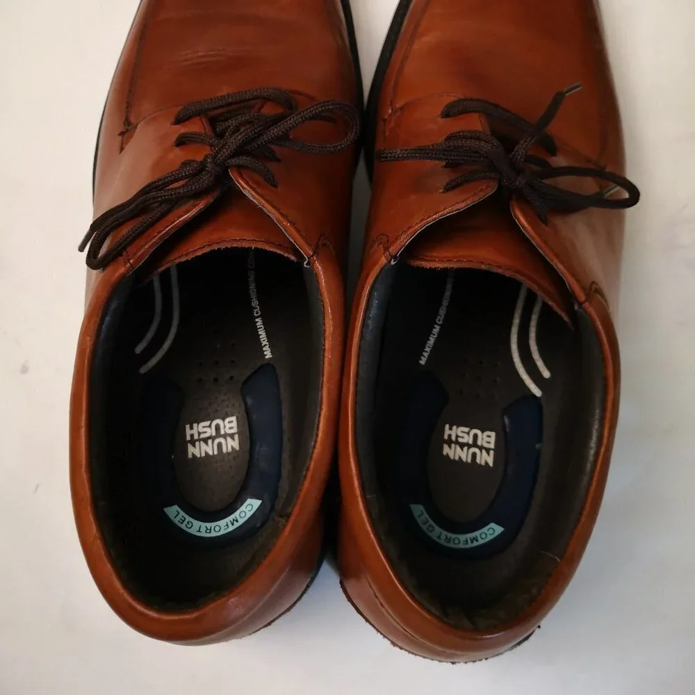 Nunn Bush‎ Men's Kore Pro Bicycle Toe Oxford Cognac Size 8.5